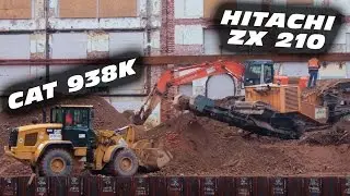 HITACHI ZAXIS EXCAVATOR FEEDING SCREENING PLANT ++ CAT 938 LOADER