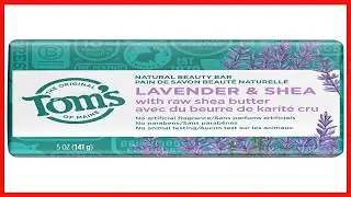 Tom's of Maine Natural Beauty Bar Soap, Lavender & Shea With Raw Shea Butter, 5 oz. 6-Pack