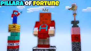 I Survived Random Item Pillars In Minecraft 🌈