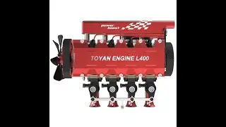 TOYAN FS-L400 14cc Inline 4 Cylinder Four-stroke Water-cooled Nitro Engine Model for RC#enginediy
