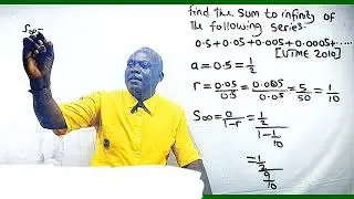sum of infinity of a sequence