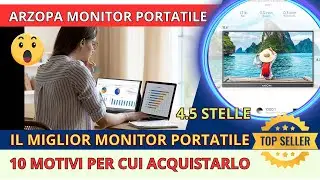 ARZOPA MONITOR PORTATILE schermo portatile 15.6 pollici 1920x1080 FHD supporto HDMI tipo C usb C