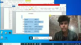 মাইক্রোসফট এক্সেল ২০১০ এর কি বোর্ড শর্টকাট এবং প্রয়োজনীয় সূত্রাবলী