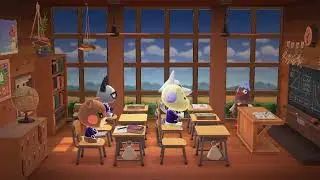 Animal Crossing Pomodoro 25/5 | Cozy Classroom Ambient Sounds | Brown Noise |  Study Aid