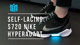 We try on $720 self-lacing Nike HyperAdapt