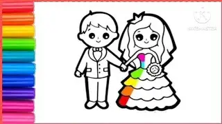 How to Draw Bride and Groom Drawing || Wedding Drawing Step by Step | Wedding Drawing 