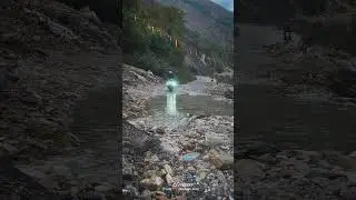 Yamaha Aerox Powerful water crossing In Lower Mustang 😎😮🤩🛵 #shorts #viral #watercrossing #adventure