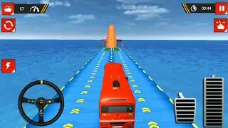 Impossible Bus Stand Driving 2022 - Mega Ramp Racing Driving Simulator - Android Gameplay
