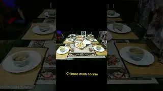 Chinese food as main course, and pakistani starters dips with English dessert