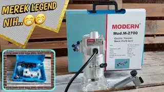 Murah nihh// Review trimmer modern M2700, mesin profil kayu
