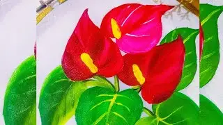 Easy flower painting on cloth | fabric painting tutorial |  fabric painting for beginners ❤️❤️