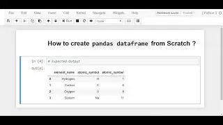 Python - How to create pandas dataframe from scratch ?