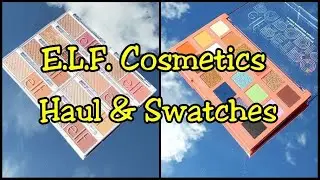 NEW - ELF Cosmetics Haul Bite Size Face Duo's Swatches & Retro Paradise Eyeshadow Palette