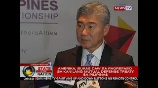 Amerika, bukas daw sa pagrepaso sa kanilang mutual defense treaty sa Pilipinas