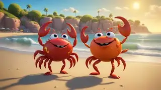 Six Singing Crabs Tap Their Claws | Fun Counting Song for Kids | Nursery Rhymes and Baby Songs