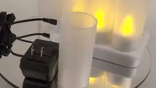 6/12Pcs LED Rechargeable Flameless Tea Light Candle USB Charge Candle with Plastic Cup