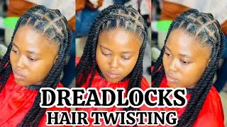 Dreadlocks hair twisting style,step by steps tutorial 