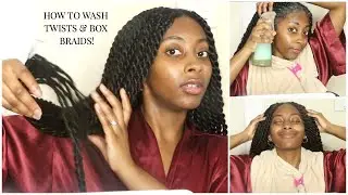 How To Wash Senegalese Twists and Box Braids! Part 1 (Shampooing for Healthy Hair) | No Frizz