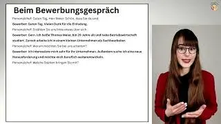 Dialogue Job Interview - Practice speaking German