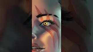 Speed painting my fantasy self portrait for 1 hour! #shorts #art #painting