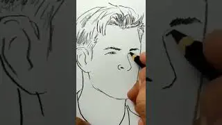 thor love and thunder ⚡ movie #1k #face #sketch #thor1 #trending #thor  #shorts #artist  #art  #draw