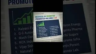 #increase in promoter holding #stock