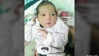 New Born baby making pout for selfie