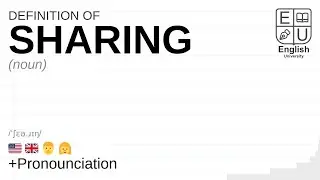 SHARING meaning, definition & pronunciation | What is SHARING? | How to say SHARING