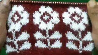 Two colour  flower Border Design