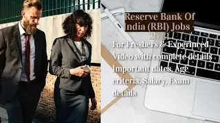 Reserve Bank Of India RBI Jobs 2021 I Officer Grade Post I Both Fresher & Experienced