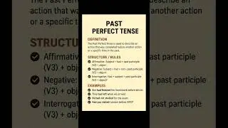 Past Perfect Tense  Definition, Rules & Examples