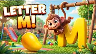 Letter M Phonics Song: Learn the 'm' Sound with a Monkey, Mouse & Moon! (Preschool & Toddler )