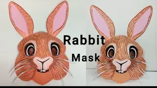 how to make rabbit mask | rabbit face mask for kids | animal mask | rabbit craft | school project