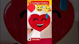 Satisfying Art ❤️😅😘 #shorts #youtubeshorts #drawing #art #emojichallenge #emojis #viral #trending
