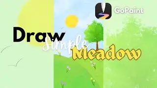 Easy Meadow Drawing Tutorial 🌿✨ | Relaxing Step-by-Step Art for Beginners!