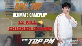 APG TOP ☠️ ULTIMATE Royal GAMEPLAY 12 KILL CHICKEN DINNER 🍽️ .  #pmgchighlights #pubgmobile #APGTOP 