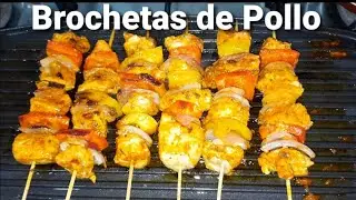 Como hacer brochetas de pollo | fácil y rápido