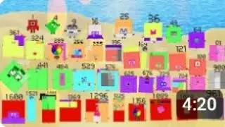 Numberblocks Band Retro Squares! (1 to 1600!)