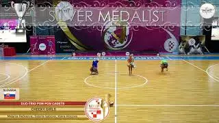DUO TRIO POM PON CADETS SILVER MEDALIST: CHEEKY GIRLS, M.F., S.S., K.K., SLOVAKIA