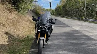 Provo la #INSTA 360 X4 con la mia #Yamaha Tracer 9 GT PLUS e con Giulio con la #BMW 1250 GS.