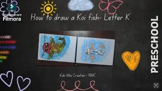 How to draw koi fish - Letter K - PRESCHOOL
