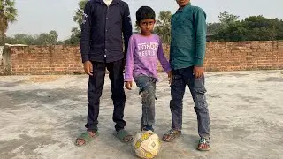 Playing football chhat pe😧