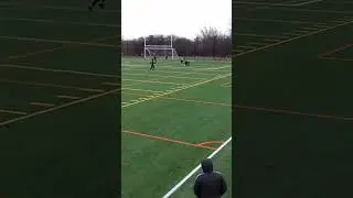 Sprint battle and slide tackle 💨💥 #centerback #shorts #football #futbol #soccer #upsl
