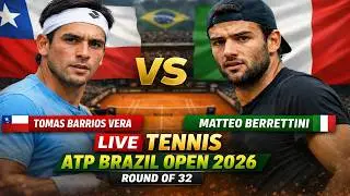 Tomas Barrios Vera vs Matteo Berrettini 🎾LIVE TENNIS ATP BRAZIL OPEN 2026 | Round Of 32