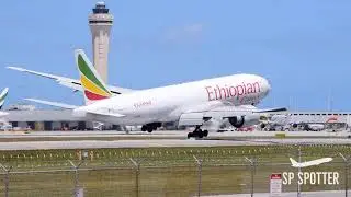 Ethiopian Cargo 777 hard landing at Miami International Airport
