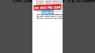 Delhi Judicial Services Pre exam Result Out and Mains exam date Announced #djs #judiciaryresult