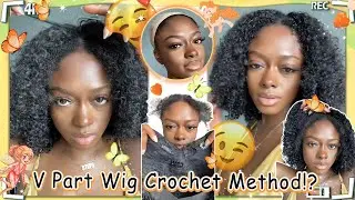 Tired Of Lace?🥺Install Glueless V Part Wig | Crochet Mini Leave Out Method Ft. #Elfinhair