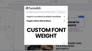 How to use custom font weight on funnelish | Funnelish Tutorial
