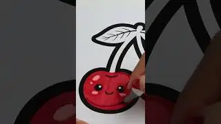 Cherry Marker ASMR Coloring🍒 #asmr #satisfyingvideo  #coloring #asmrcoloring  #asmrvideo