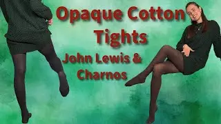 Charnos против John Lewis | Непрозрачные серые и коричневые хлопковые колготки | Примерка и отзыв